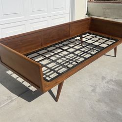 Mid century MCM 1960s Mel Smilow Wood Teak Original Couch Frame With Steel Support 