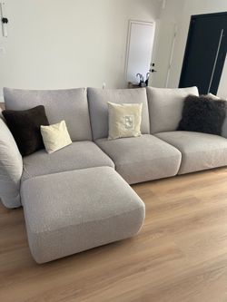 Modern beige sofa
