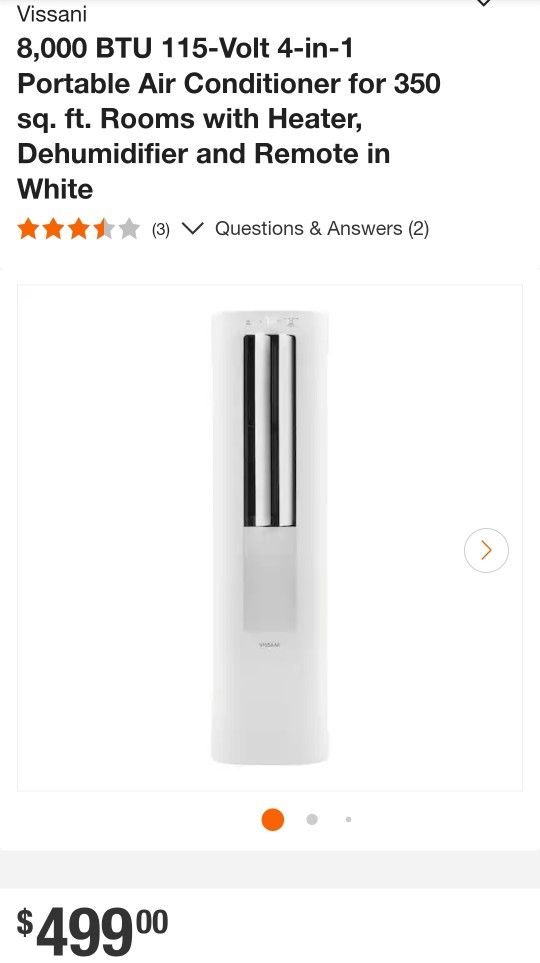 Portable Tower A/C With Heat