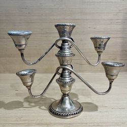 Vintage Rogers Weighted Sterling Silver Convertible Candelabra