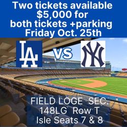 DODGERS WORLD SERIES GAME 1