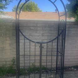 Metal arbor with gate