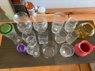 Mixed Glass Vases Bulk