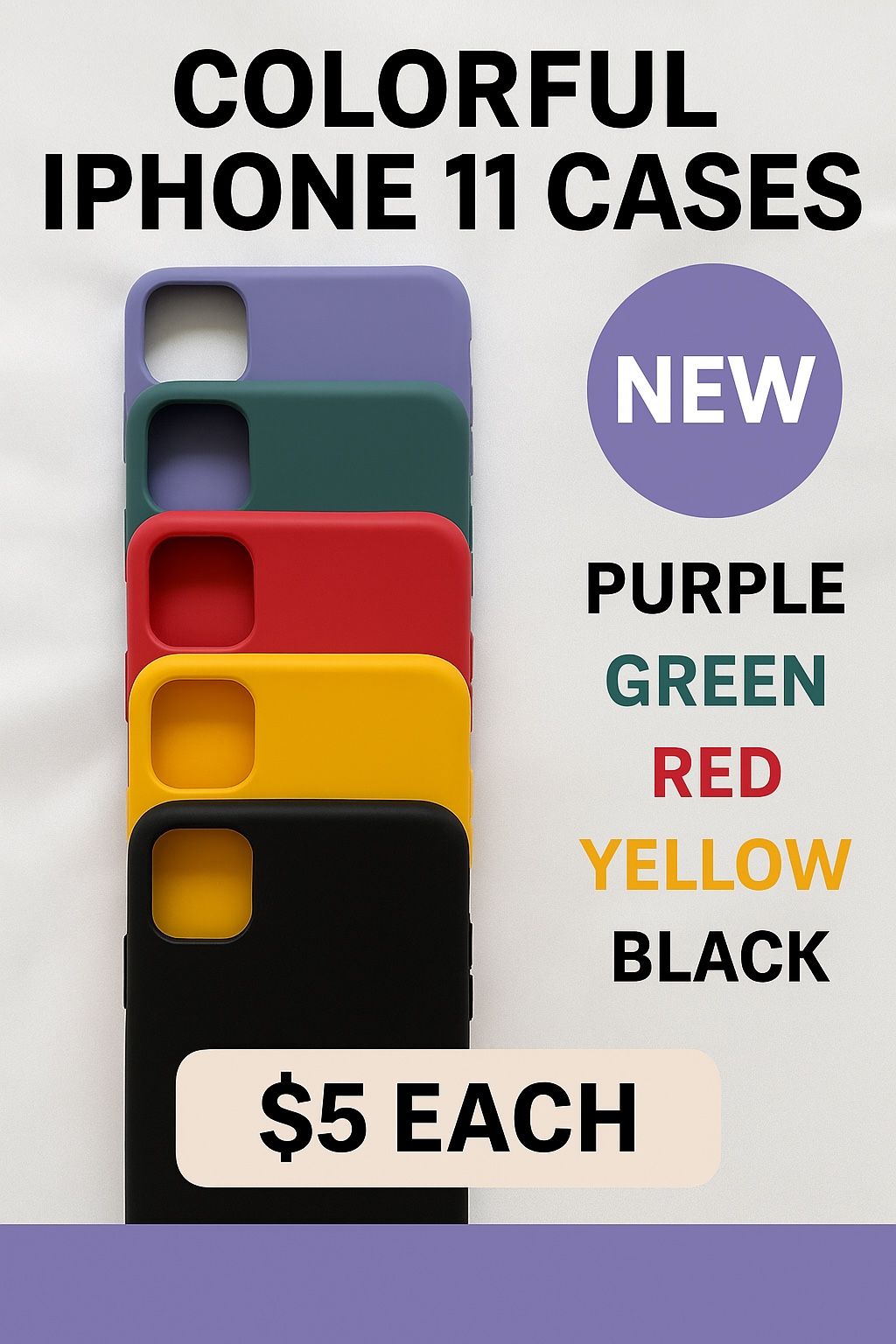 iPhone 11 Silicone Cases – Multiple Colors, Brand New!