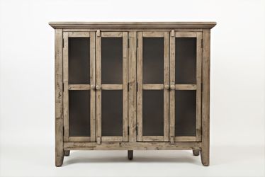 Rustic Shores Watch Hill Weathered Grey 4 Door High Cabinet