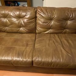 Brown Leather Sofa