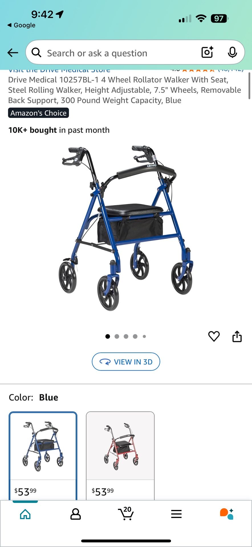 Walker With Seat