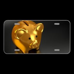 License Plate Novelty Car Front Piggy Bank Money Finance Banking
