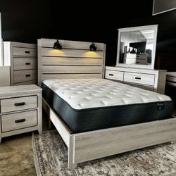 Carter Queen 5pcs Bedroom Set - Same Day Delivery - Financing $10 Down