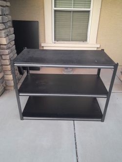 3 Tier Metal Utility Shelving Units 48x24x36 $35 each 2 available Read Description Garage Shelves