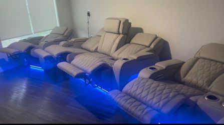 Real leather recliner couch