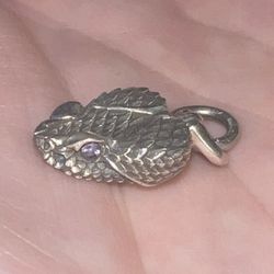 Rattlesnake Head Charm 