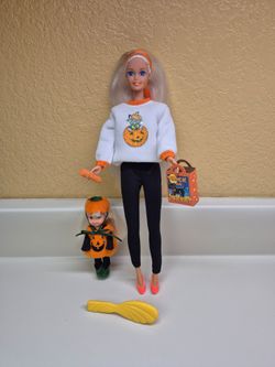 Barbie  and Kelly Dolls Happy Halloween 1996 vintage