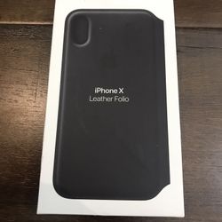Iphone X Leather Folio
