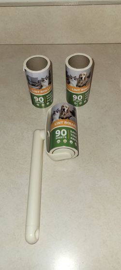 Lint Roller Set with 3 Refill Rolls