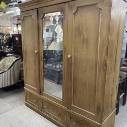 50% OFF Large rustic farmhouse pine storage cabinet
