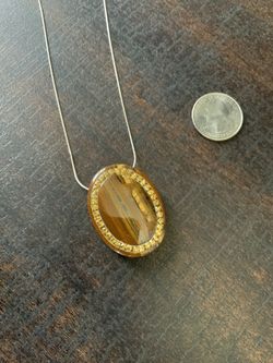 Tiger Eye Pendant Necklace