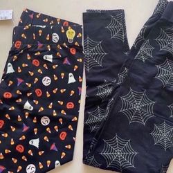 New Halloween Leggings , Size M  Halloween 🎃   $15 for both