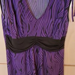 Bisou Bisou Cute Purple/ Black Dress - L