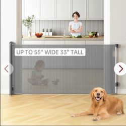 Retractable Baby/Pet Gate (Grey)