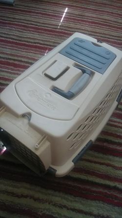 Small pet carrier 9 inches tall by 18 inches long