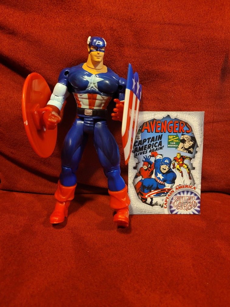 Vintage Captain America with both Shields and playing call.