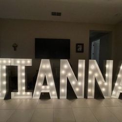Marquee Letters - Lights Up Letters - Wood Numbers 