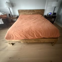 West Elm Emmerson Reclaimed Wood Bed Frame - King Size