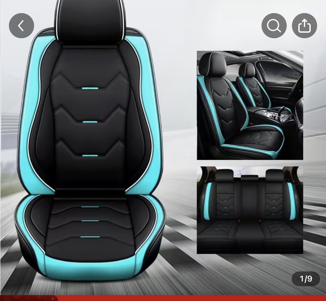 5 car sets cover (black/green)