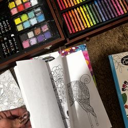 Colored Pencils Set And Coloring Pages 