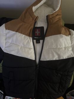 Brown, White And Black Jacket 