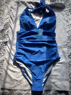 Blue One Piece Bathing Suit