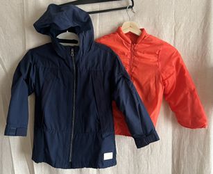 ZARA BOYS JACKET NAVY & JACKET ORANGE 2 in 1 AUCKLAND SIZE 116cm, 6 Year