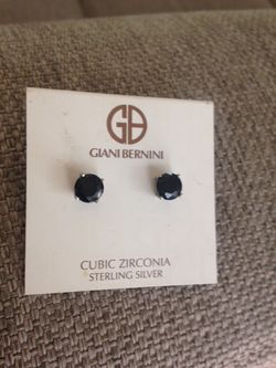 Brand new cubic zirconia sterling silver earrings studs