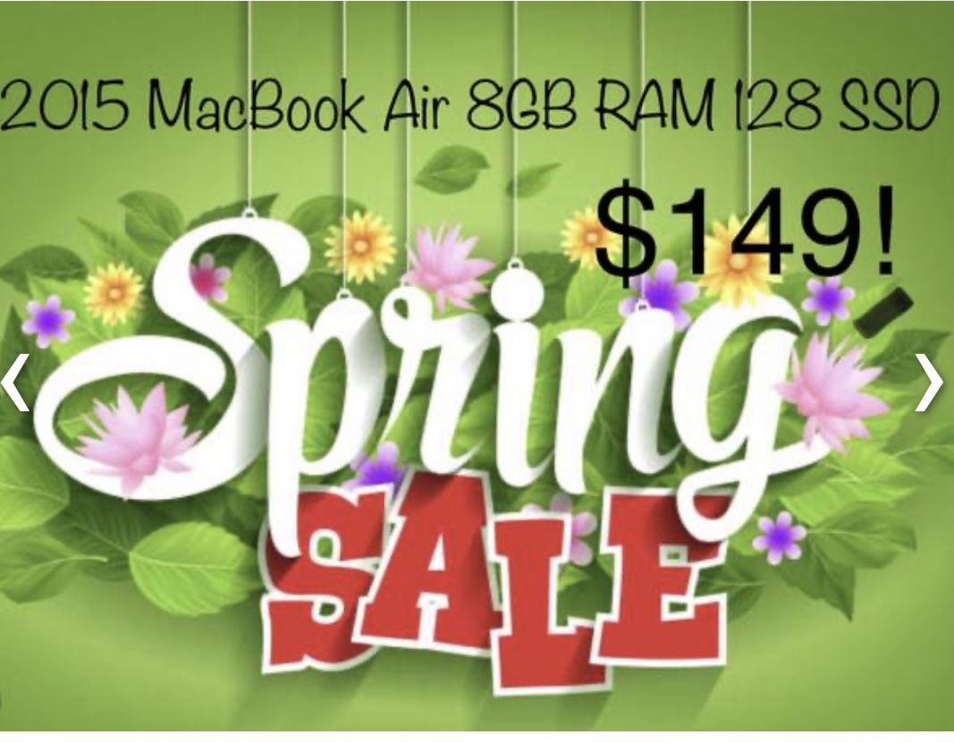 Super Spring Sale! 2015 Macbook Air 4GB RAM 128GB SSD