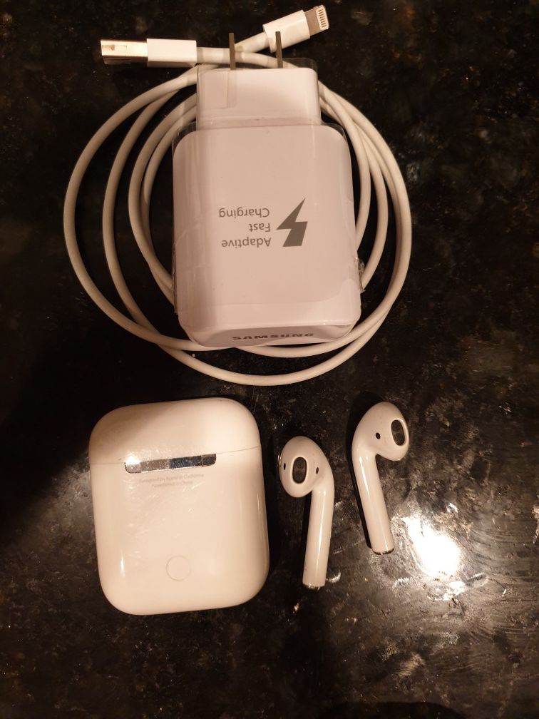 Wireless air buds and charger