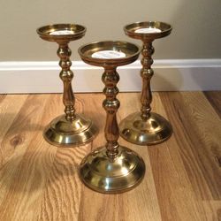 3 Pier One Pillar Candlesticks