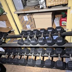 Hampton Urethane Dura-bell Dumbbells Set (5- 50 lbs)
