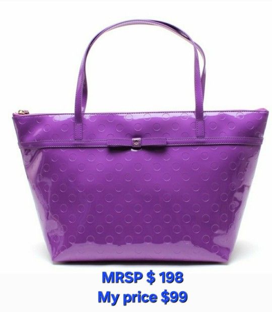Purple KATE SAPADE Bag Tote Hobo Purse