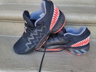 Adidas Basketball Sneakers Black Orange size 10.5