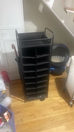 16 shoe black tall dresser storage