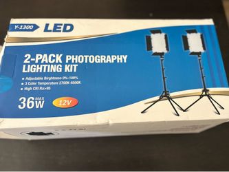 2-Pack Photography Lighting Kit, 36W Bi-Color Studio Lights 2(contact info removed)K