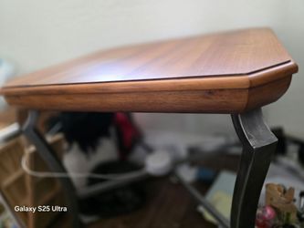 Wood-Top Living Room Table Set with Metal Legs (3-Piece)