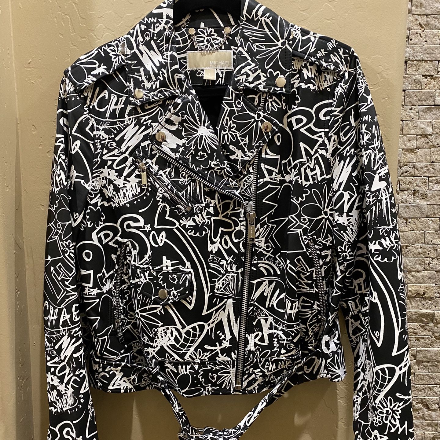 Michael kors graffiti best sale jacket