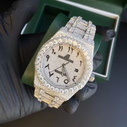 ICED OUT WATCH MOISSANITE AP (PASSES DIAMOND TESTER)