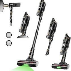 Trucozie - Aspiradora inalámbrica, aspiradora ligera con soporte autónomo, palo aspiradora con tiempo de funcionamiento de 50 minutos, potente succión