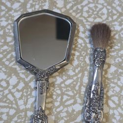 Victorian Era Toy Mirror & Brush Set Pre-Owned