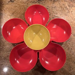 Flower Shaped Vegetable and Dip Platter, Great for Outdoors