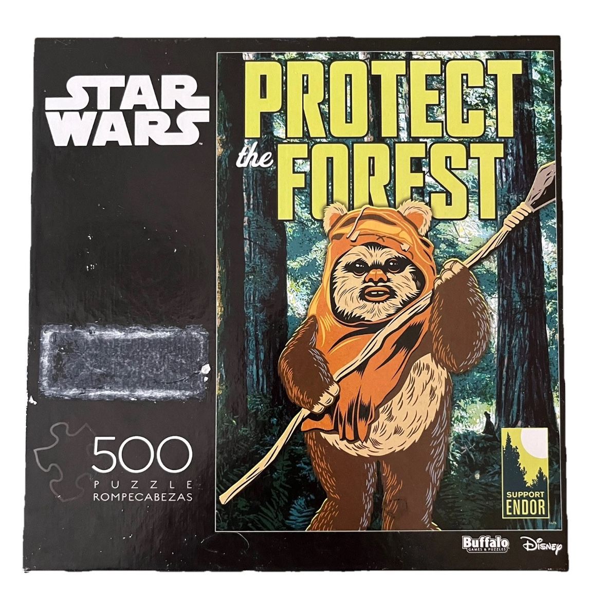 Star Wars Protect the Forest No Missing Pieces 500 PC Puzzle Buffalo Games Ewok