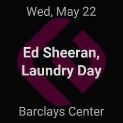 Ed Sheeran with LAUNDRY DAY